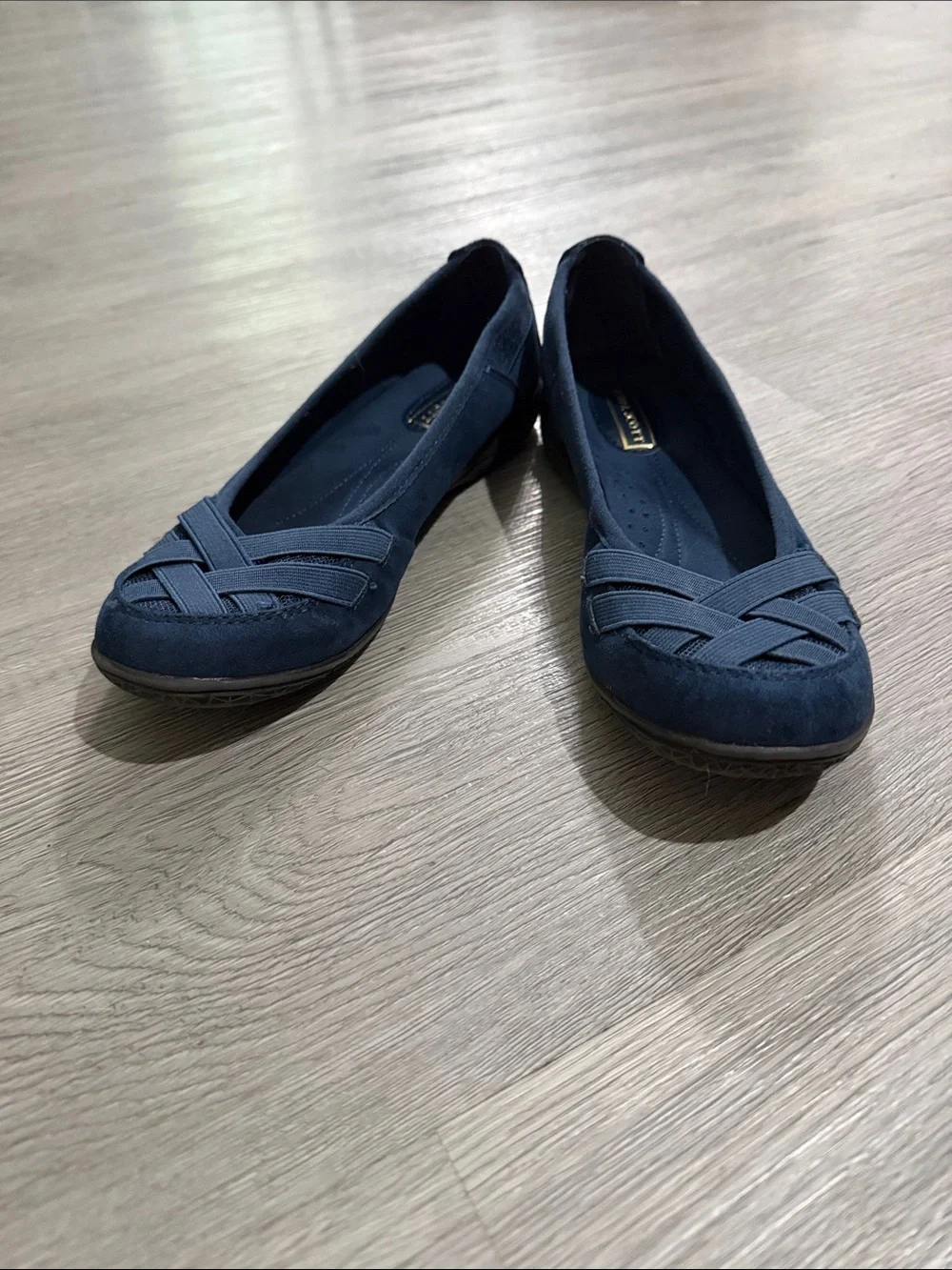 Laura Scott Navy Women's Slip-On Ballet Flats Sz 7 EUC